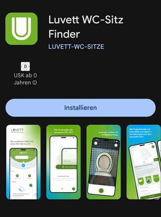 LUVETT WC-Sitz Finder App im Google Play Store zum kostenlosen Download für Android
