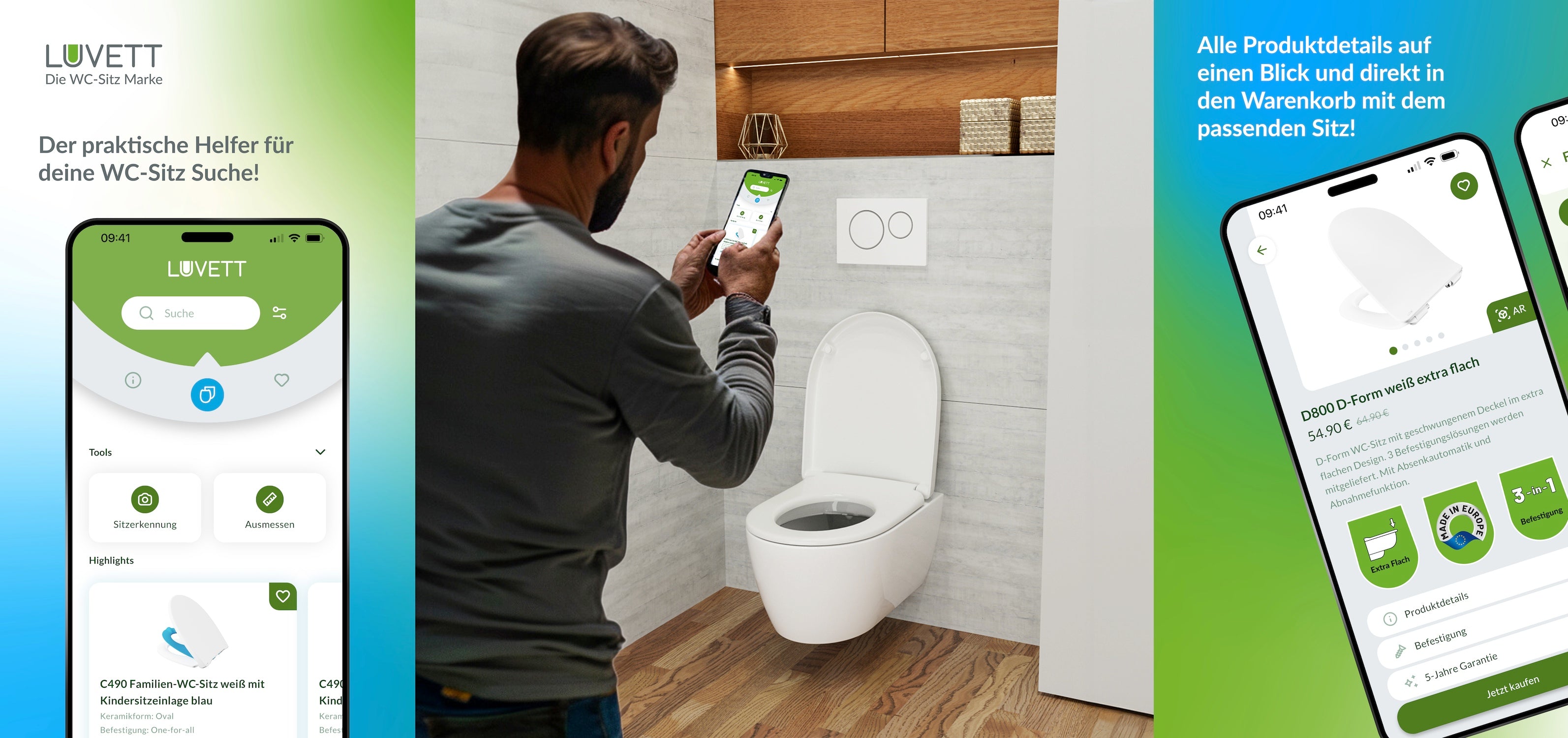 LUVETT WC-Sitz Finder App: Schnell & einfach neuen Toilettendeckel finden