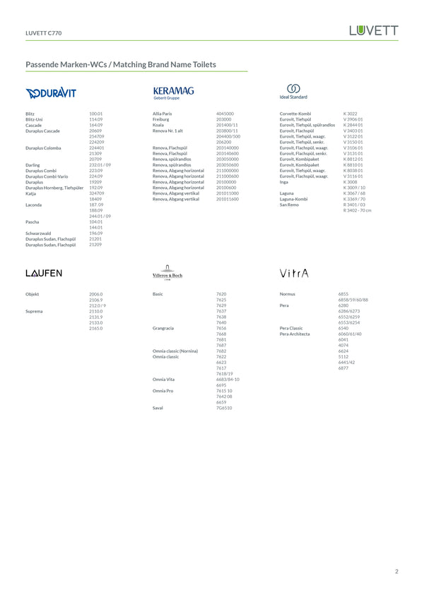 LUVETT C770 weiss - Produktdatenblatt 2