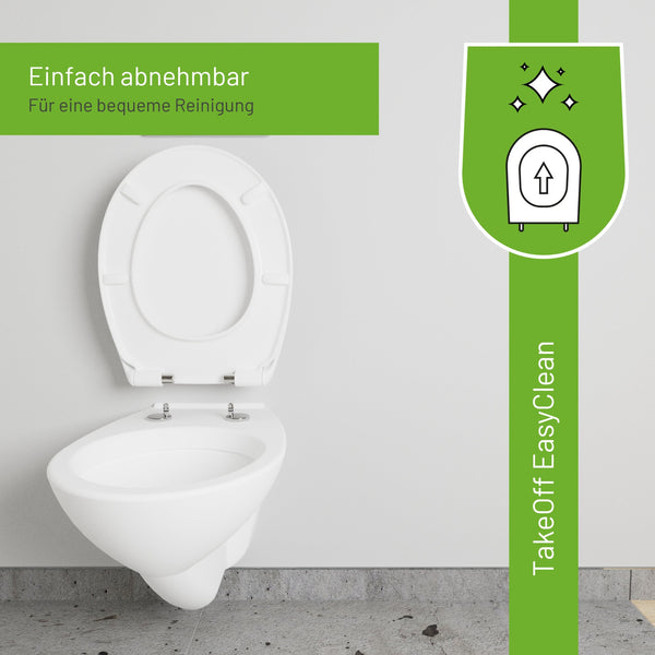 LUVETT R700 weiß - TakeOff EasyClean Abnahmefunktion beim Recycling-WC-Sitz