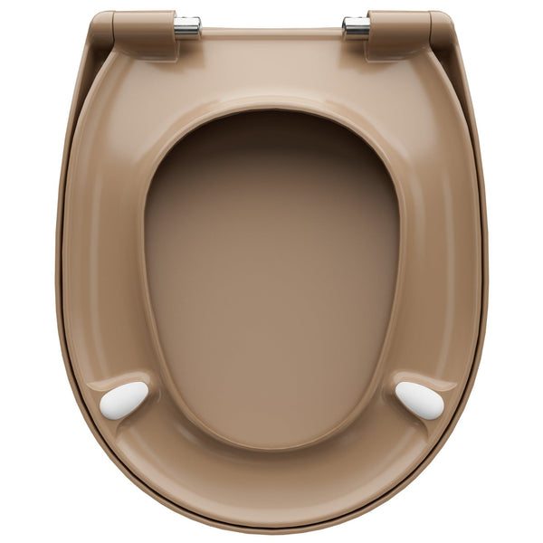 WC-Sitz C100 Caramel Braun oval mit Absenkautomatik