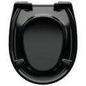 WC-Sitz C100 Schwarz oval mit Absenkautomatik