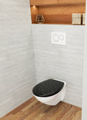 LUVETT S100 schwarz - Ovaler WC-Sitz auf Keramik