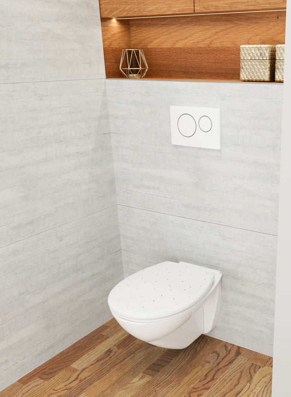 LUVETT S100 weiss - Ovaler WC-Sitz auf Keramik