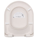 LUVETT Toilettensitz D100 D-Form in verschiedenen Farben, mit Absenkfunktion und 3 Befestigungsmöglichkeiten, Farbe: Pergamon weiß