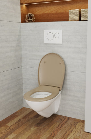 LUVETT C100 caramelbraun - WC-Sitz auf Keramik
