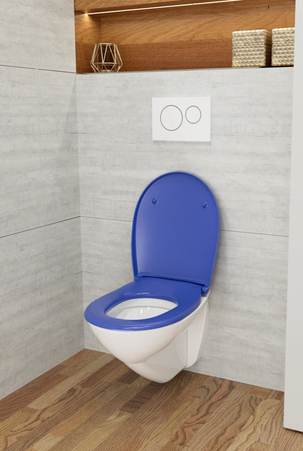 WC-Sitz C100 Pop Blau oval mit Absenkautomatik