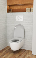 LUVETT D140 manhattangrau - Ovaler WC-Sitz auf Keramik