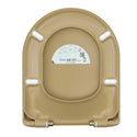 LUVETT Toilettensitz D100 D-Form in verschiedenen Farben, mit Absenkfunktion und 3 Befestigungsmöglichkeiten, Farbe: bahama beige